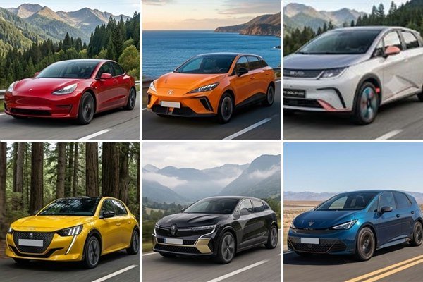 Varios modelos de coche eléctrico más vendidos
